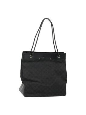 Authentic GUCCI GG Canvas Shoulder Bag Black 109141
